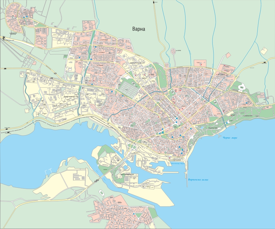карта на град варна